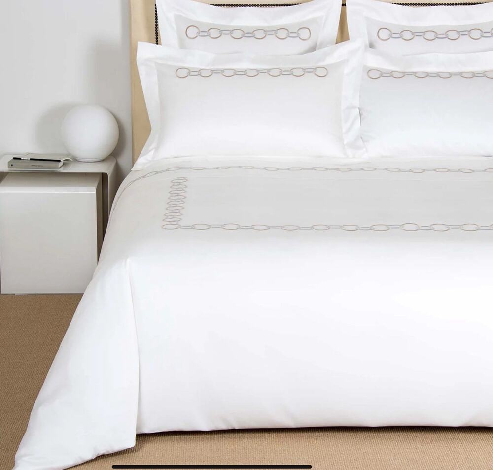 Frette Links King Sham/Savage Beige